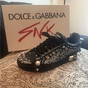Dolce & Gabbana Black and White Sneakers